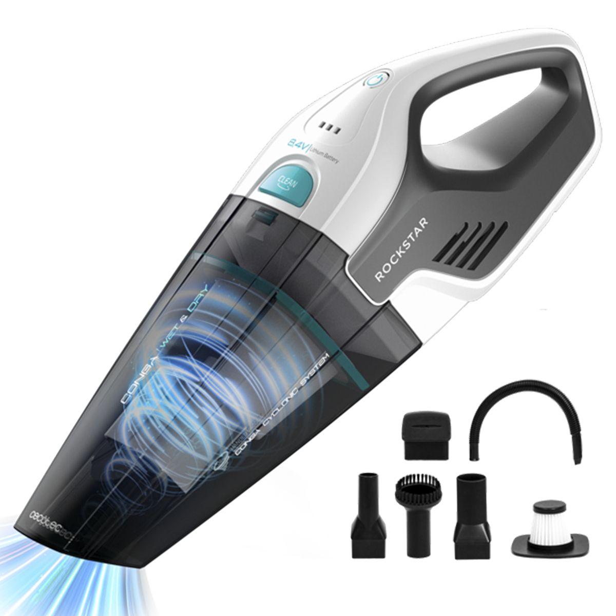 Aspirador de Mão CECOTEC Conga Rockstar Hand 8.4 V (Altura 41 cm - Cinzento e Branco)