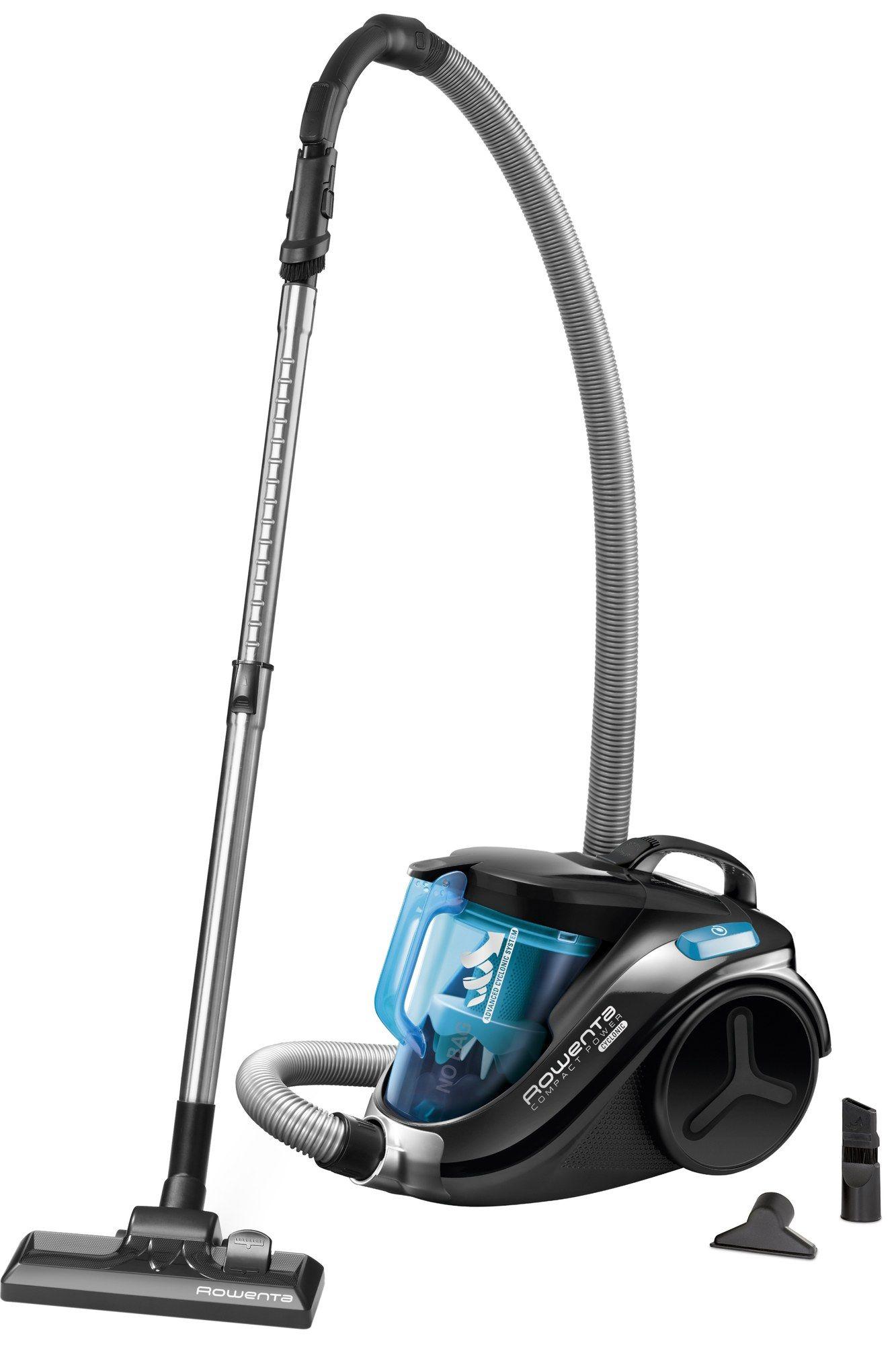 Aspirador Sem Saco ROWENTA Compact Power Cyclonic RO3731EA (Altura 29,03 cm - 20 kPa - 1,5 L - Preto/Azul)