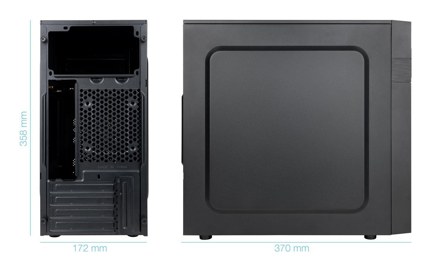 Caixa PC Minitorre TOOQ Isobox Ultra TQC-4701-SP (micro ATX, Mini-ITX - 500 W - Mini Tower - Preto), miniatura 2