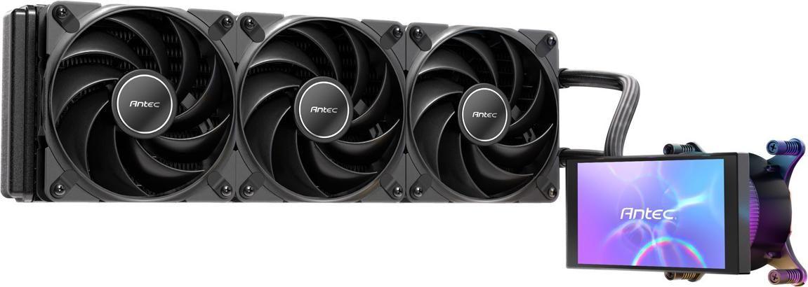 Refrigeração Líquida AIO para CPU ANTEC Vortex View 360 ARGB LCD (120 mm - 2000 RPM - 4 pinos - Preto)