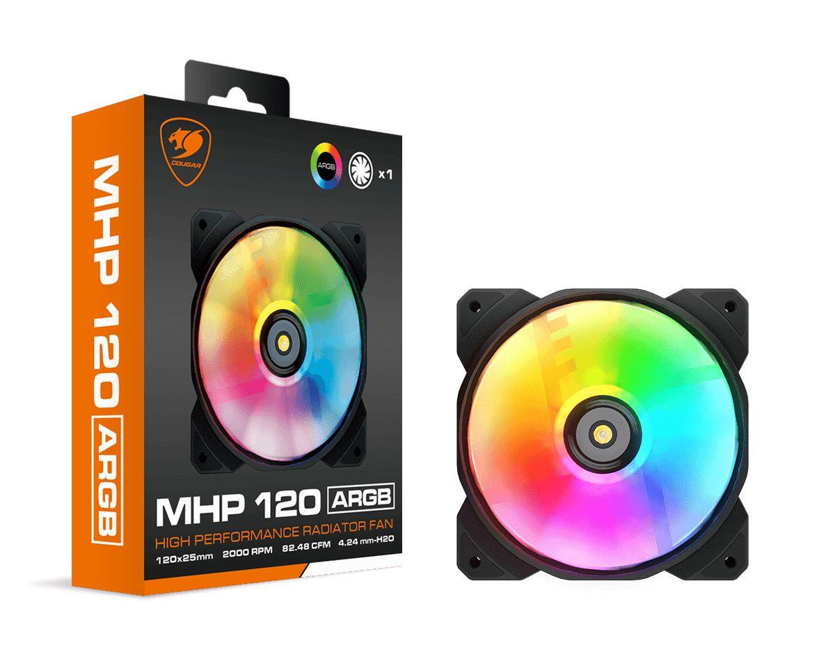 Ventoinha para Caixa de Computador COUGAR MHP 120 ARGB (Metal - Preto e branco), miniatura 8