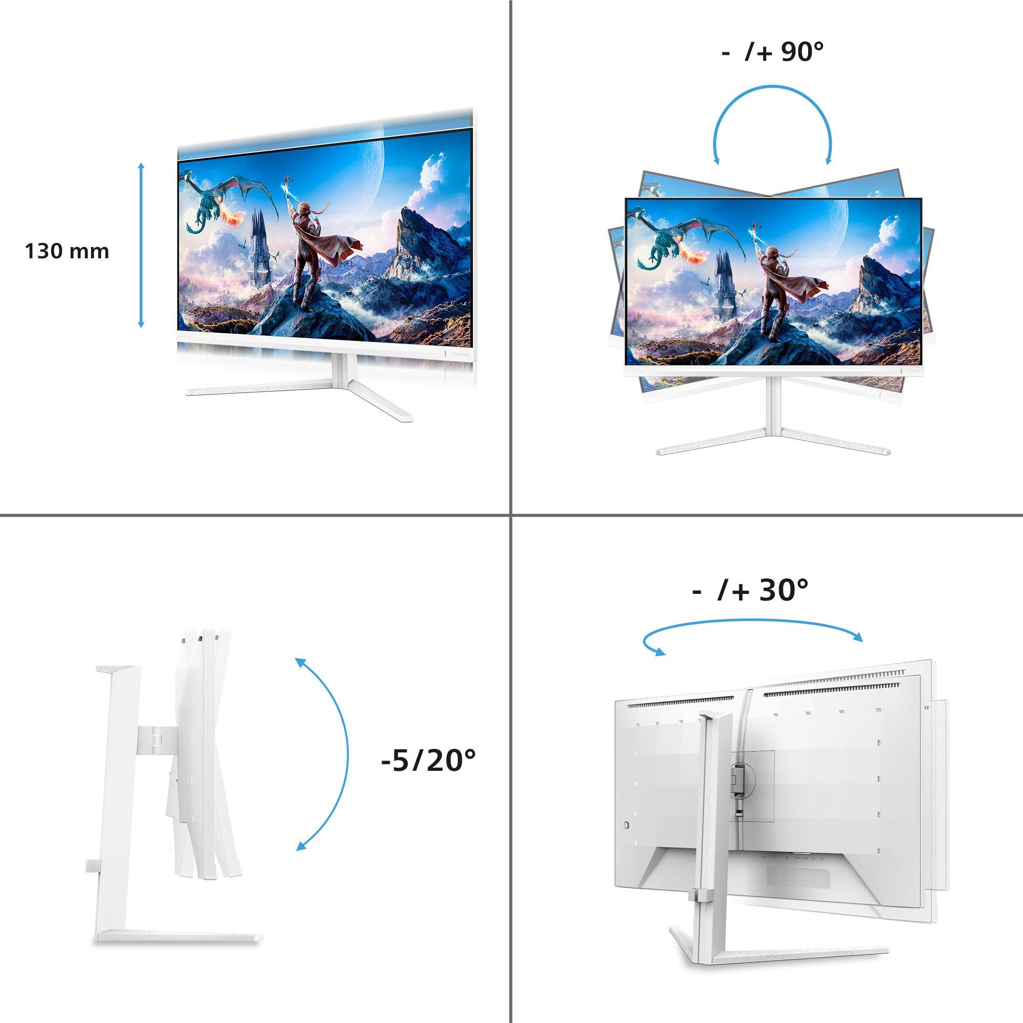 Monitor PHILIPS Evnia 27M2N5901A/00 (27" - Fast IPS - 320 Hz - Branco) — miniatura 4