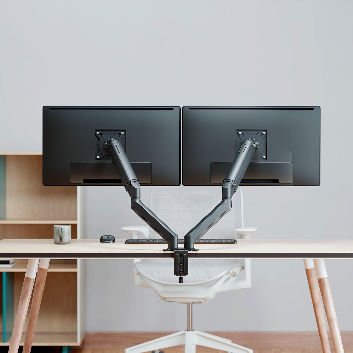 Suporte de Secretária para 2 Monitores/TV AISENS DT32TSR-451 (17-32" - 2x 9 kg - Preto), miniatura 4