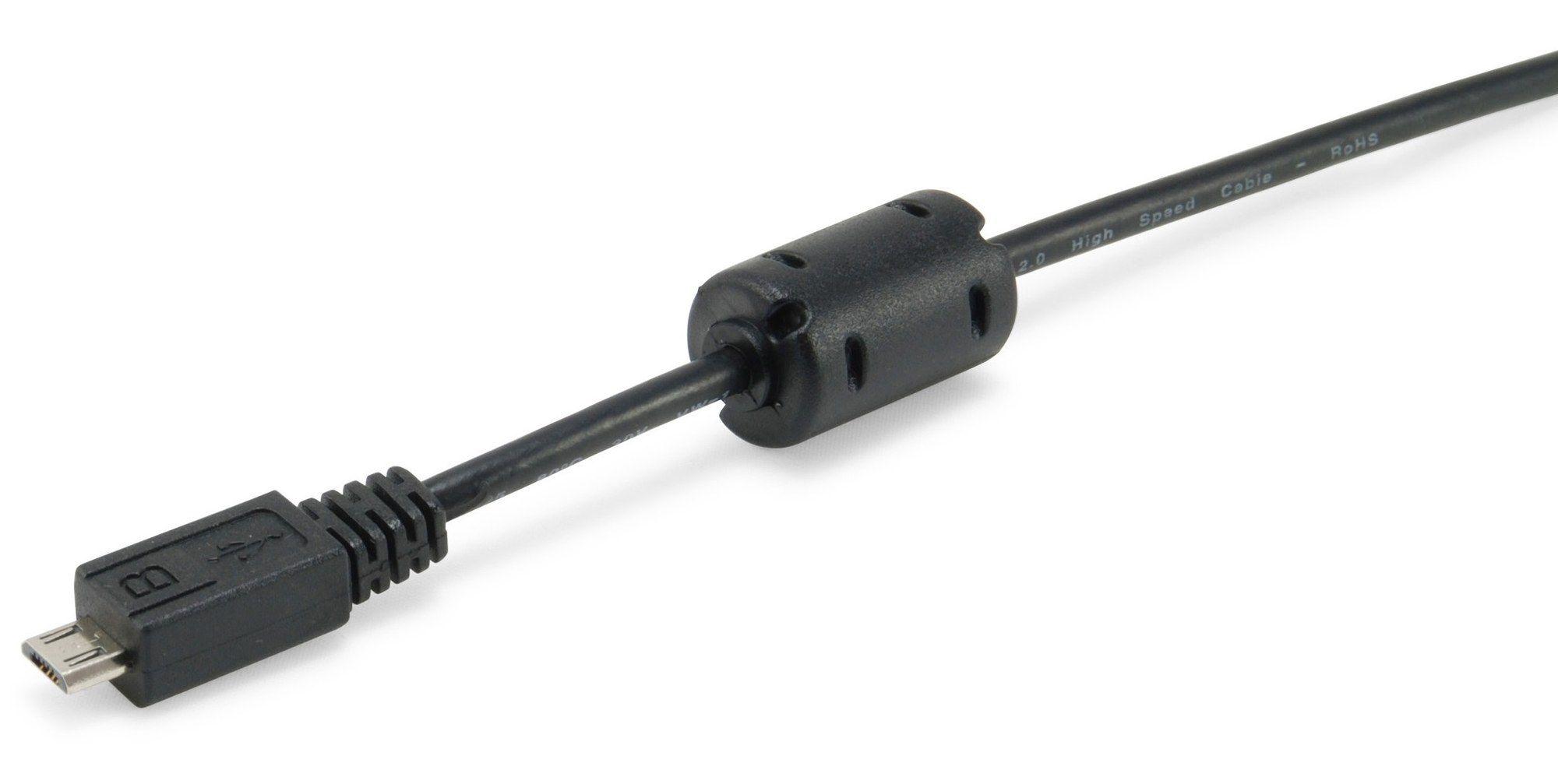 Cabo USB EQUIP 128551 (1,8 m - Micro-USB B - USB A - Preto) — miniatura 2