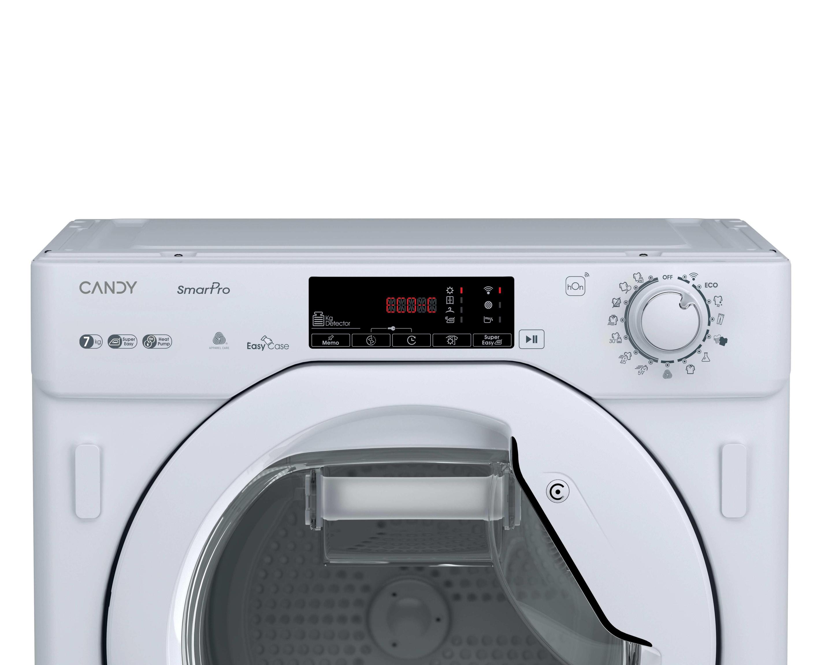 Máquina de Secar Roupa de Encastre CANDY BCTDH7A2TES (7 kg - Bomba de calor - Esquerdo - Branco), miniatura 3