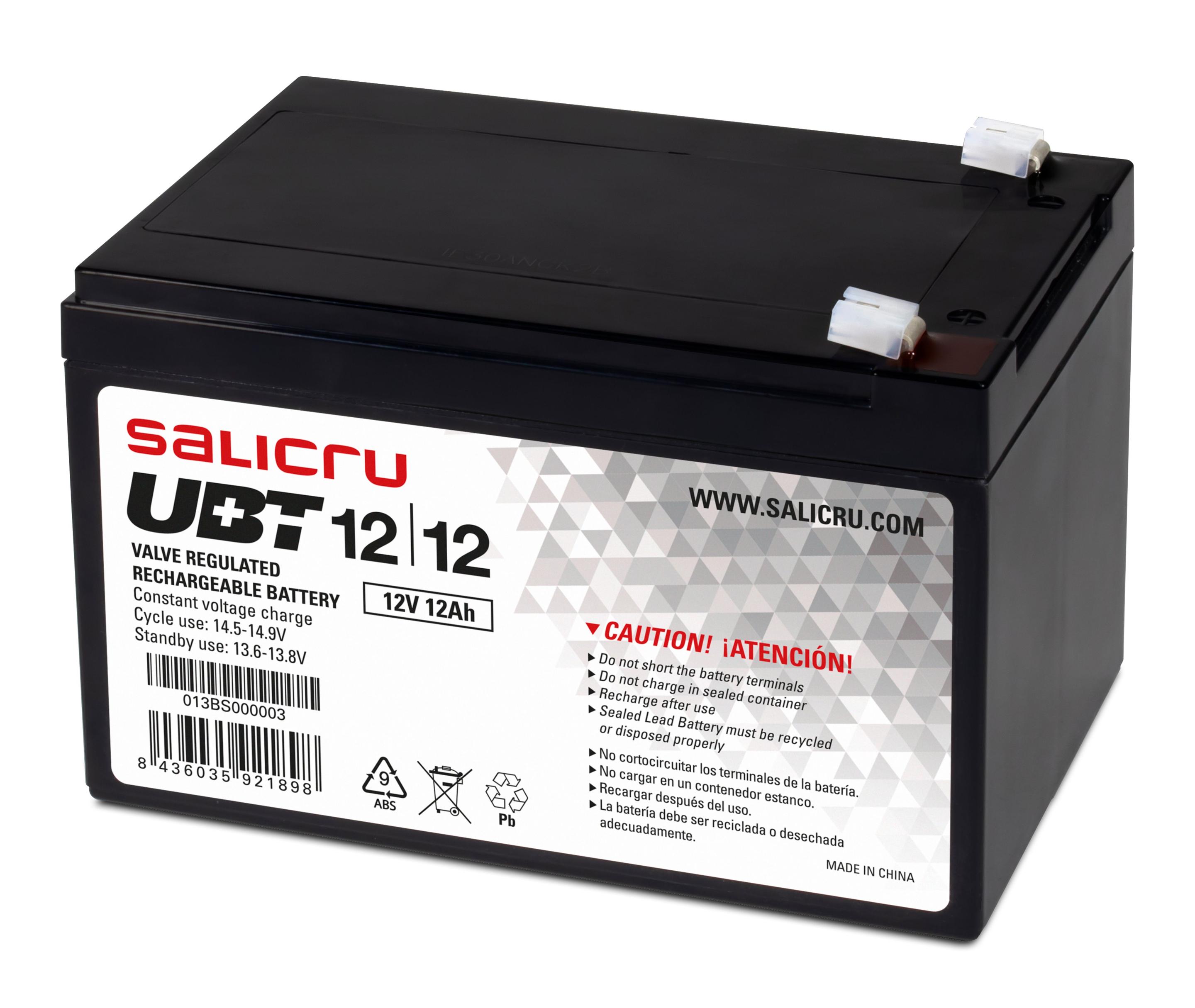 Bateria UPS SALICRU UBT 12/12 (Preto)