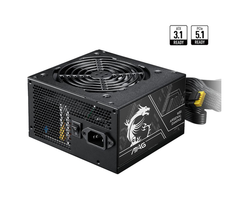 Fonte de Alimentação ATX MSI MAG A750BN PCIE5 II (ATX - 750 W - 80 PLUS Bronze - Preto)