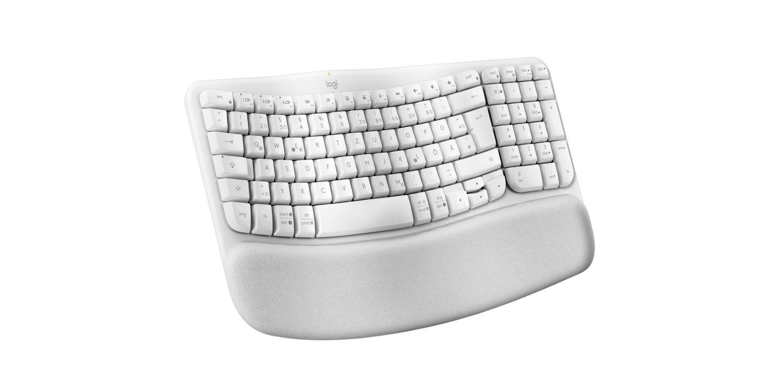 Teclado LOGITECH Wave Keys (Alemão - Interruptor de membrana - Tamanho completo - Branco) — miniatura 3