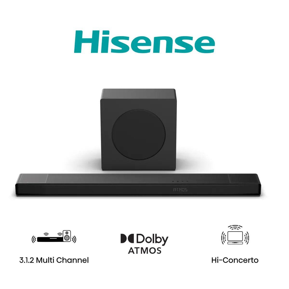Barra de Som HISENSE AX3120Q (440 W - Sem fios - Preto)