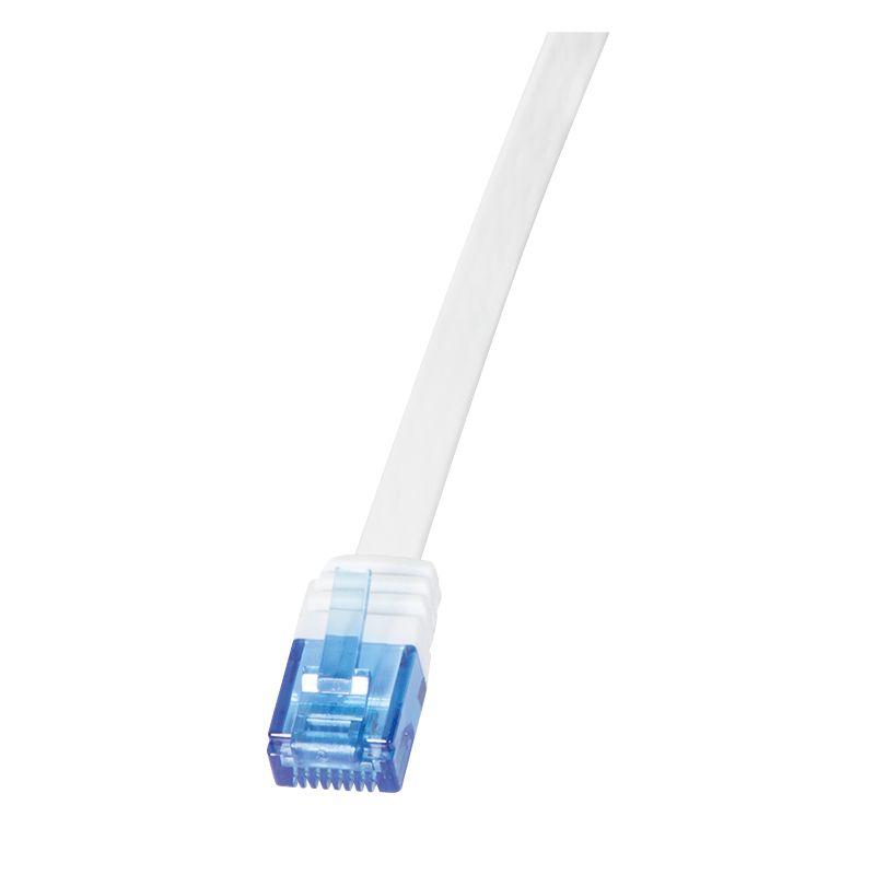 Cabo de Rede Plano LOGILINK CF2061U (3 m - Cat6 - RJ-45 - Branco)