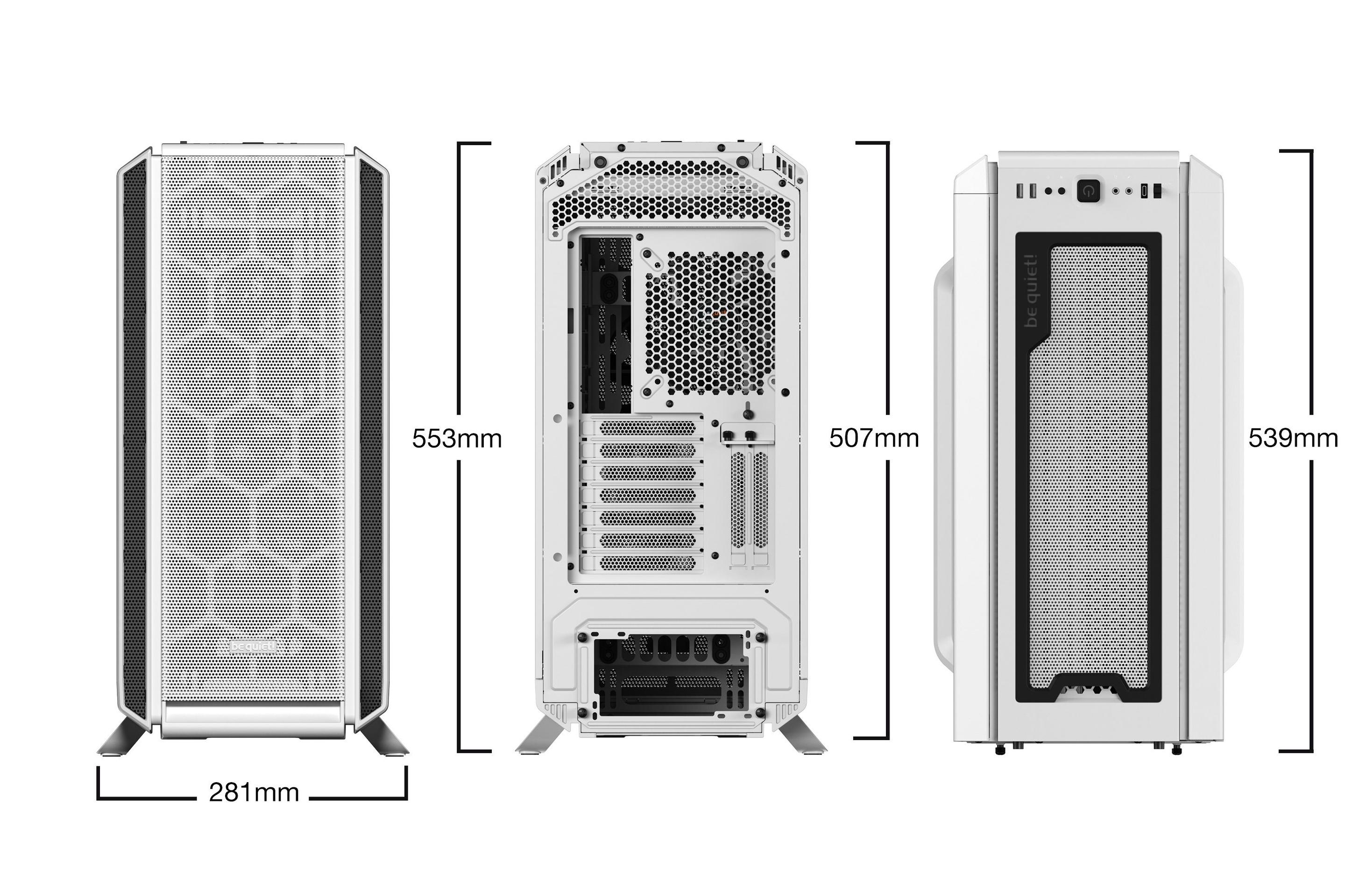 Caixa PC BE QUIET! Silent Base 802 Window (ATX, EATX, micro ATX, Mini-ITX - ATX, PS2 - Midi Tower - Branco) — miniatura 2