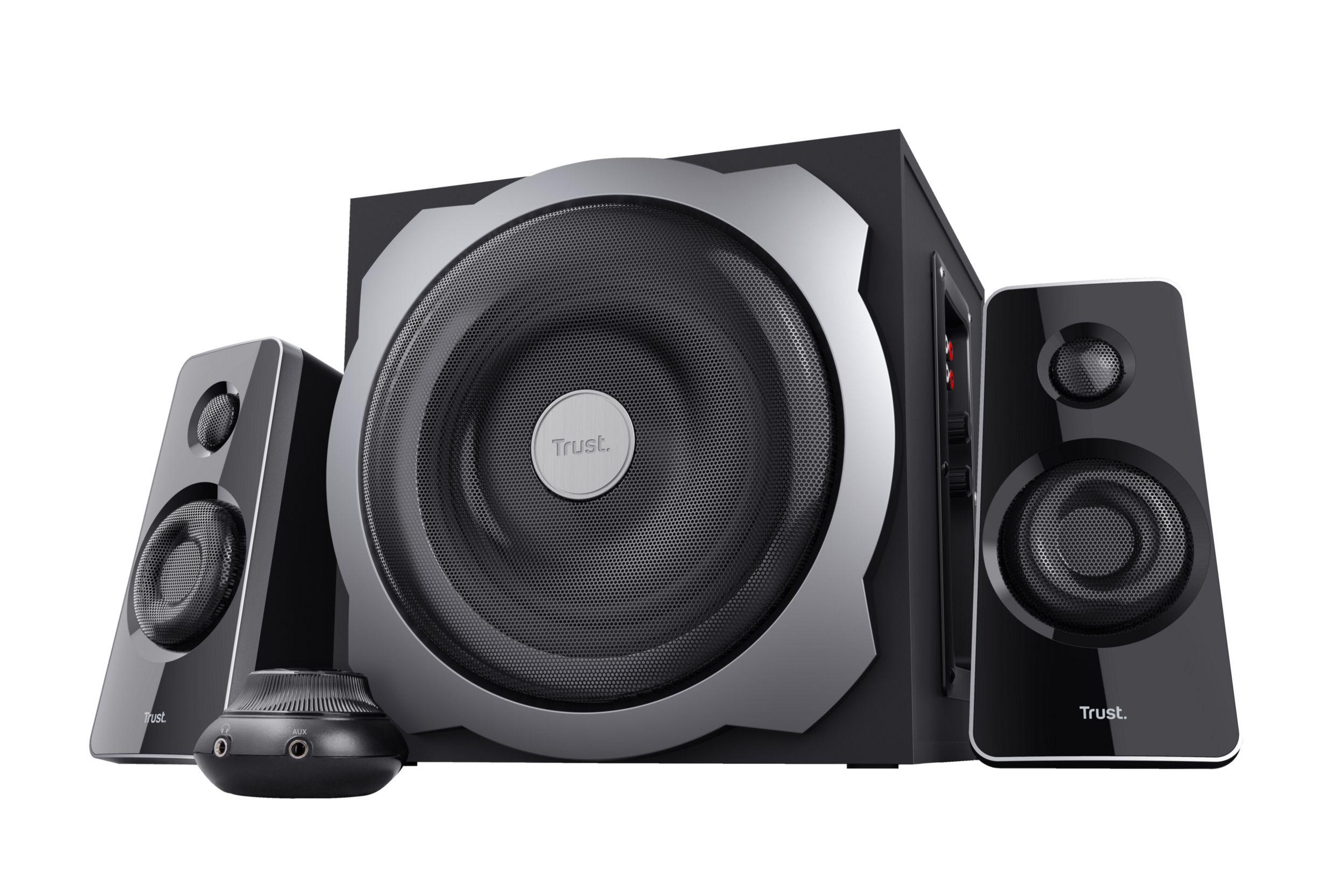 Conjunto de Colunas TRUST Tytan 2.1 (Com fios - 60 W - 2.1 canais - Preto)