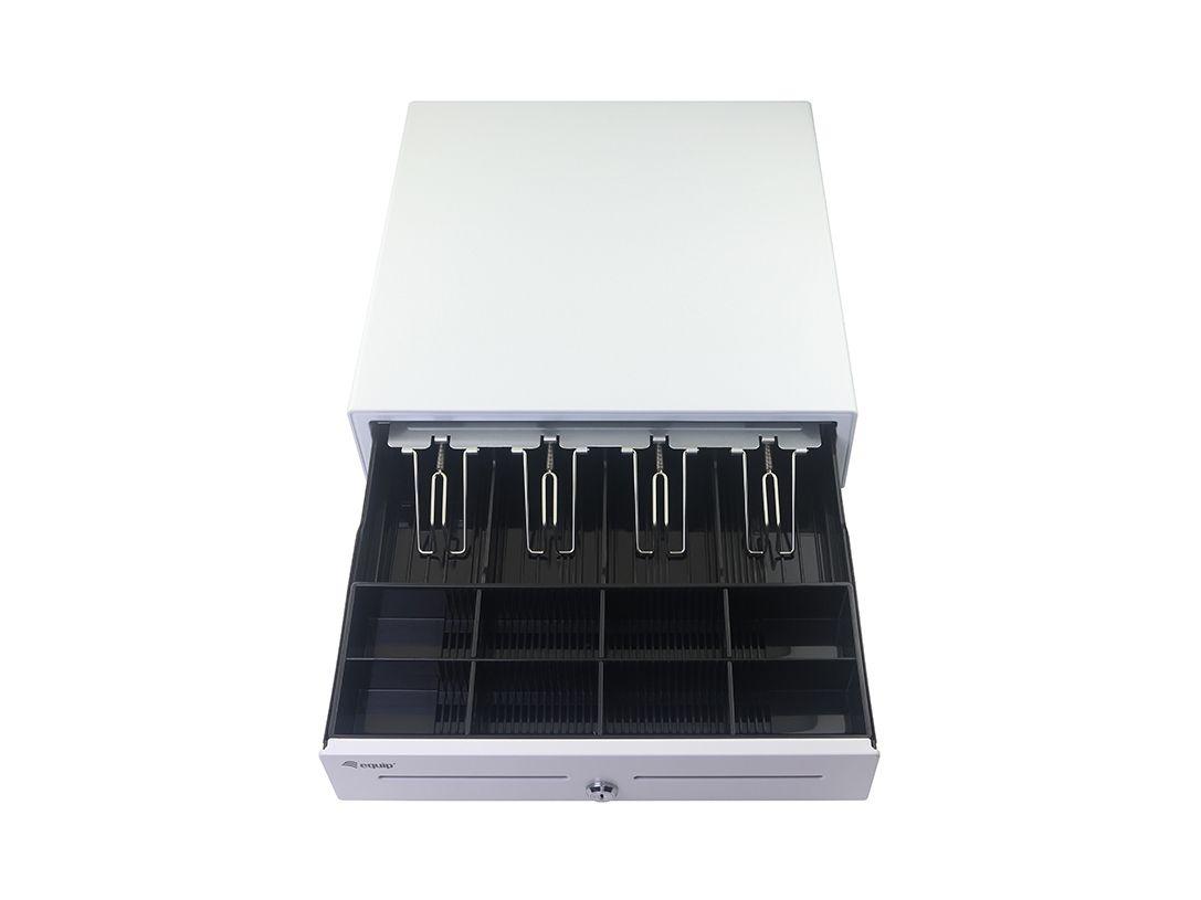 Gaveta de Dinheiro EQUIP 351011 (12V - RJ11 - 4 Notas/8 Moedas - Branco) — miniatura 4