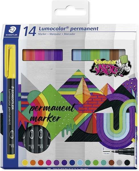 Marcadores Permanentes STAEDTLER Lumocolor 318 C14 (Cores sortidas)