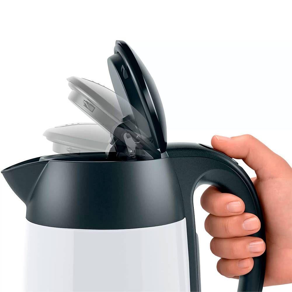Jarro Elétrico BOSCH TWK3P421 (2400 W - 1,7 l - Aço inoxidável - Preto e Branco), miniatura 3