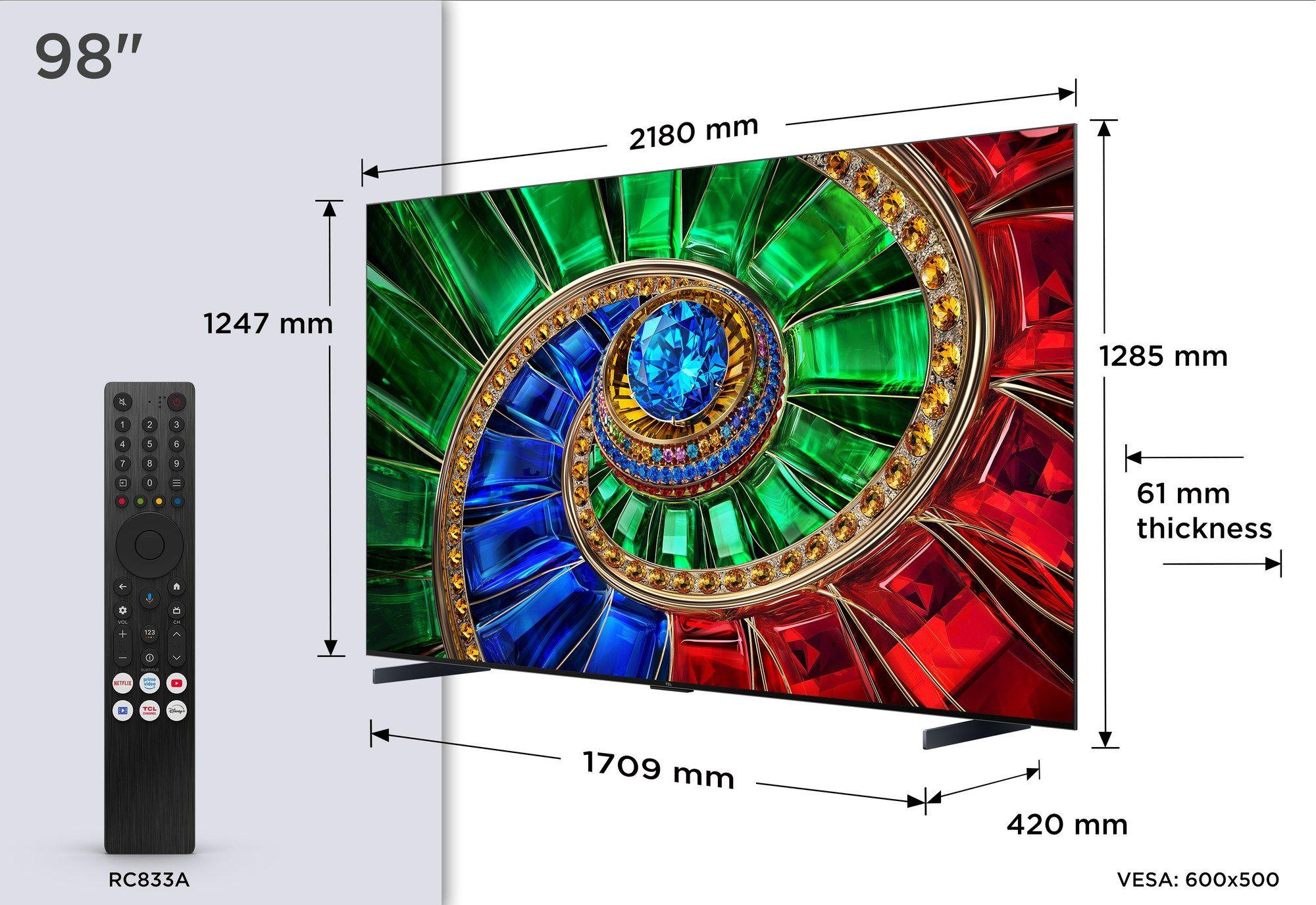 Televisão TCL TV 98RM7L (RGB-Mini LED - 4K Ultra HD - 3840 x 2160 pixels - Preto), miniatura 9