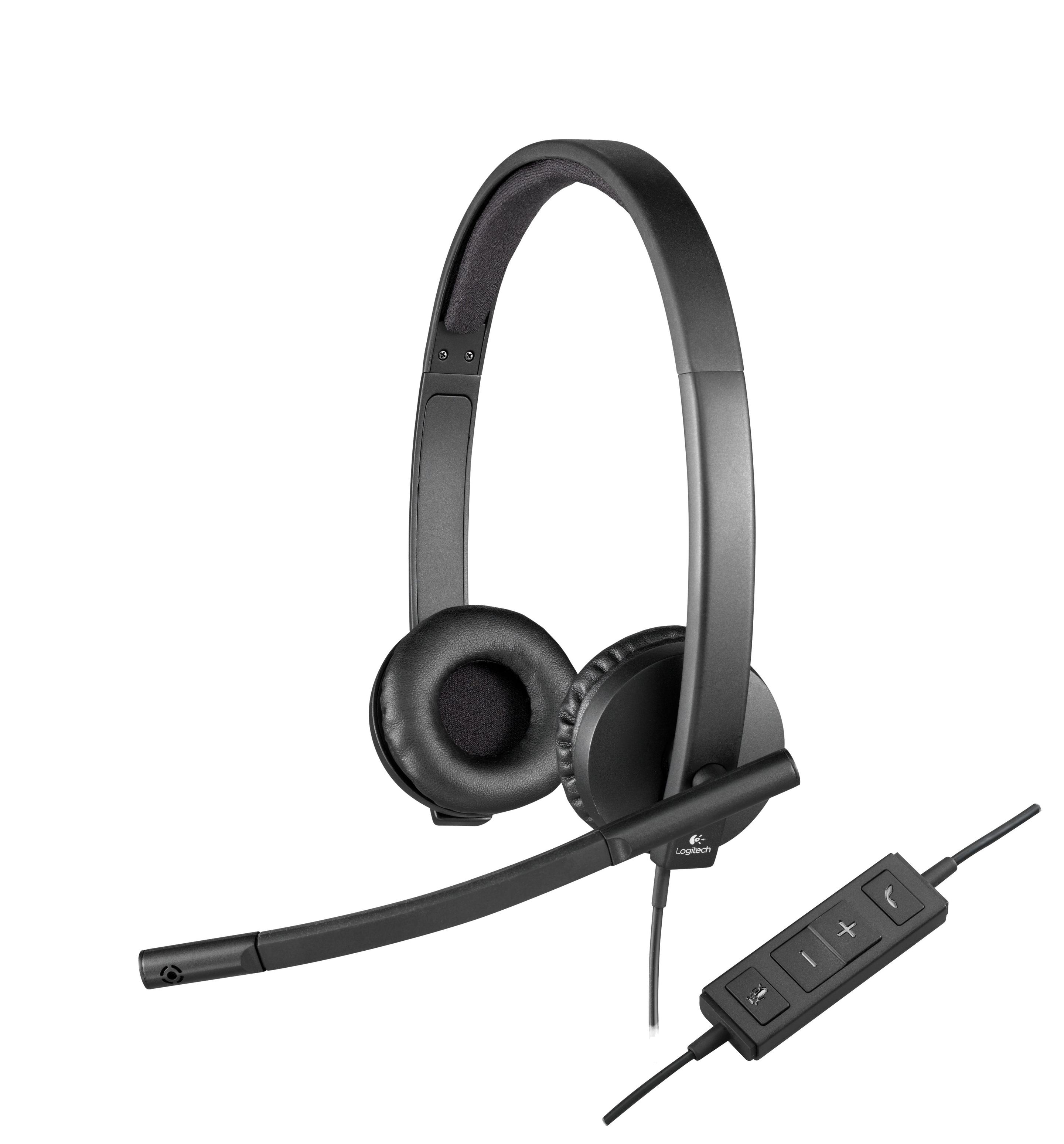 Headset LOGITECH H570e (Binaural - Com fios - Supra-aural - Preto)
