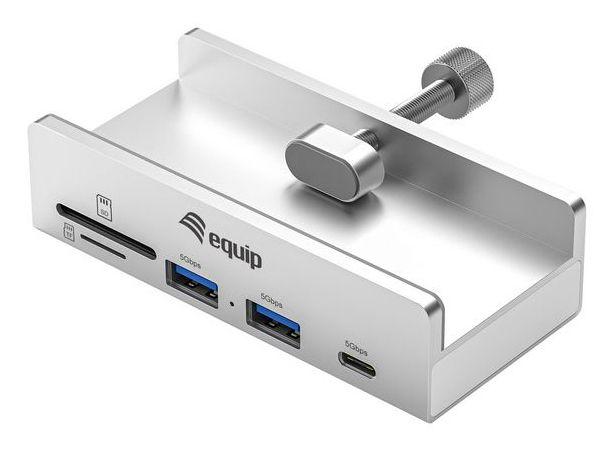 Hub USB EQUIP 128968 (USB 3.2 Gen 1 Tipo A - MicroSD - Alumínio)