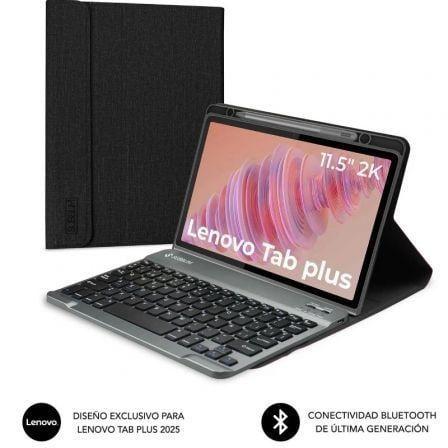 Capa com Teclado SUBBLIM KeyTab Pro BT para Lenovo Tab Plus 11,5 (Android, Windows Mobile, iOS - Lenovo Tab Plus 11,5 - Espanhol - Preto)