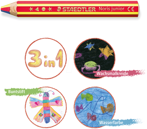 Lápis de Cor STAEDTLER Noris junior 1403 BK (Arco-íris), miniatura 4