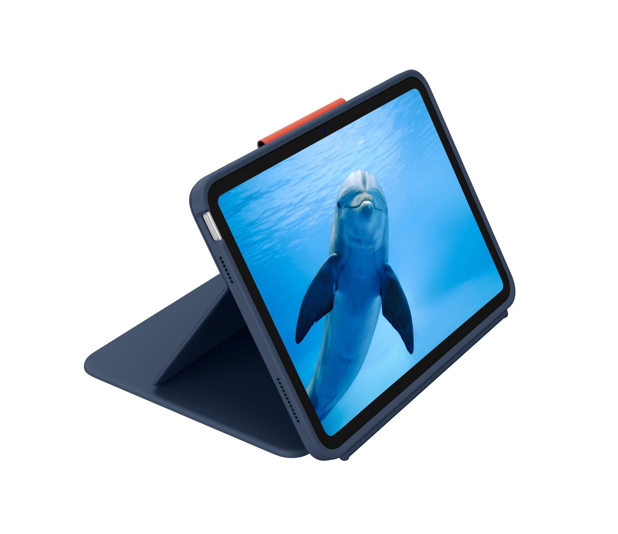 Teclado LOGITECH Rugged Combo 4 Touch (Nórdico - Smart Connector - Acoplamento - Azul) — miniatura 2