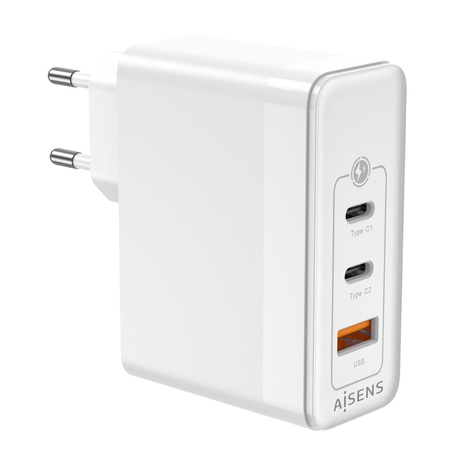 Carregador de Parede AISENS ASCH-100W3P008-W (100 W - Até 100 W - Branco), miniatura 3