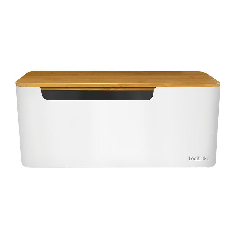 Caixa Organizadora para Extensões Elétricas LOGILINK KAB0075 (Bamboo, Plástico - Branco e Madeira), miniatura 2