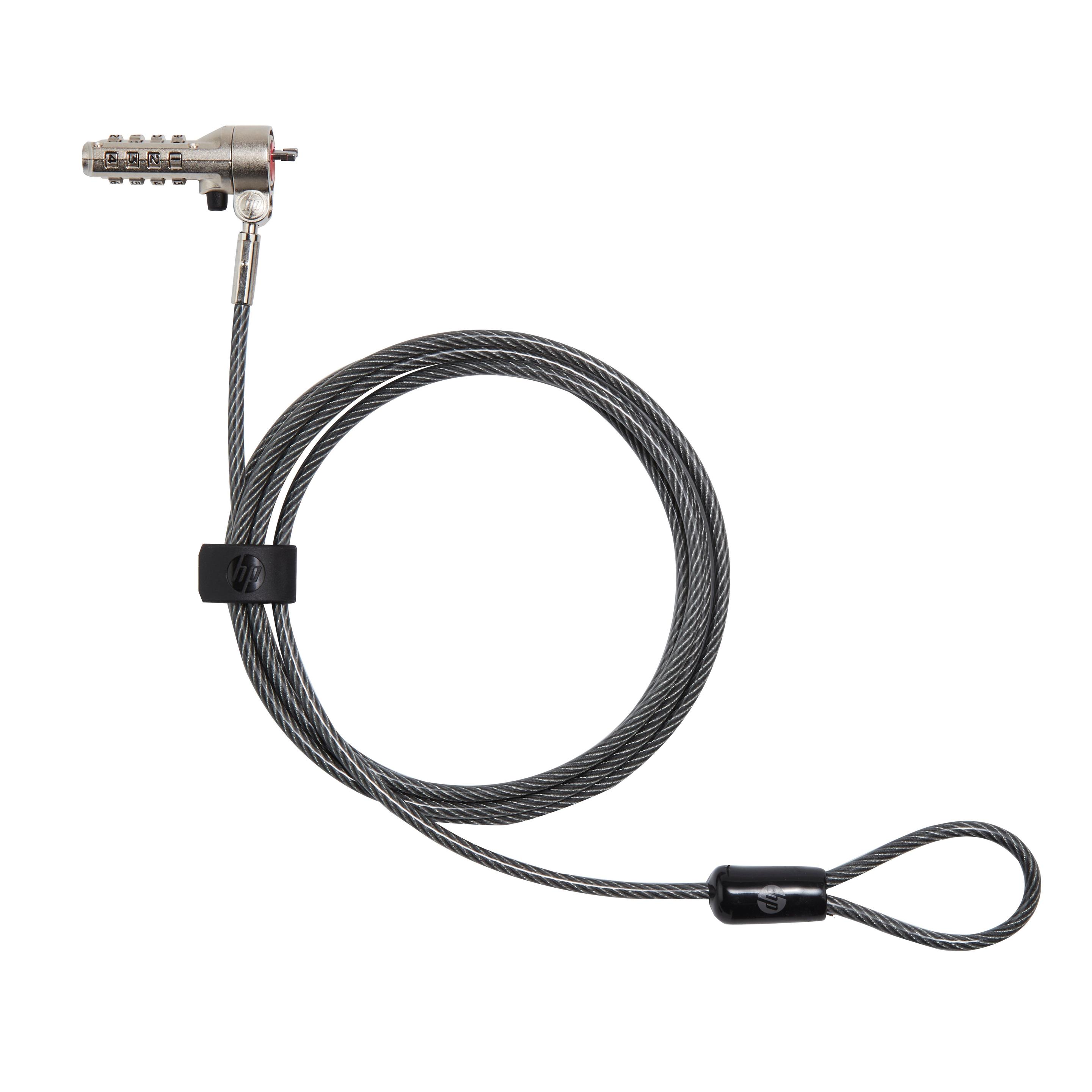 Cadeado de Segurança para Portátil HP 63B31AA (Universal - Fecho com combinação - 1,83 m - Aço inoxidável)