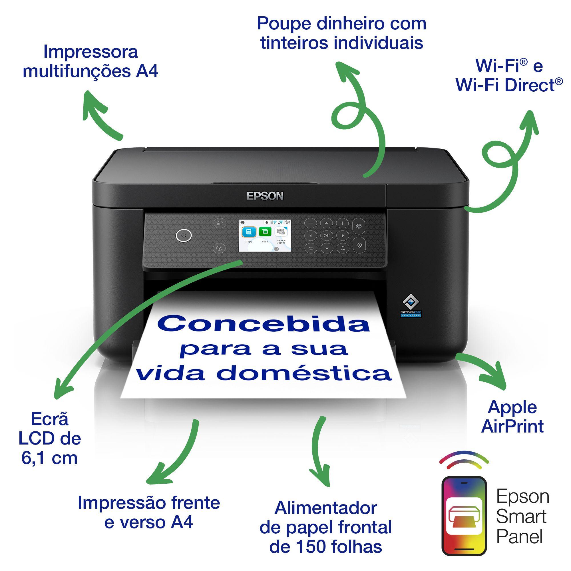 Impressora Multifuncional EPSON Expression Home XP-5200 (A4 - Impressão a cores - 150 folhas - Preto) — miniatura 2