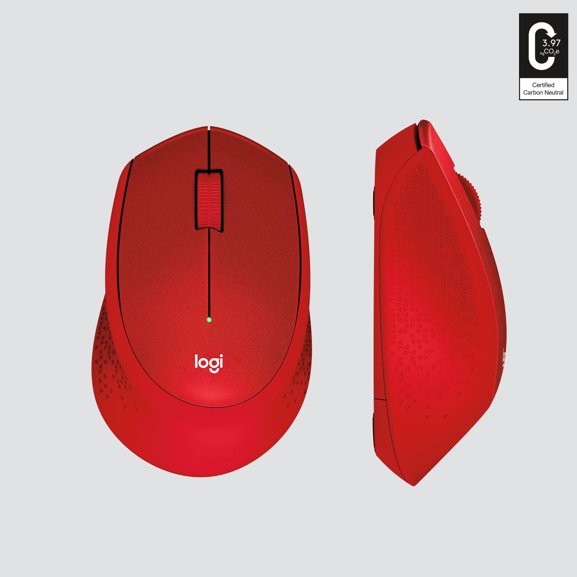 Rato LOGITECH M330 Silent Plus (Mão direita - 1000 DPI - Mecânico - Vermelho) — miniatura 2