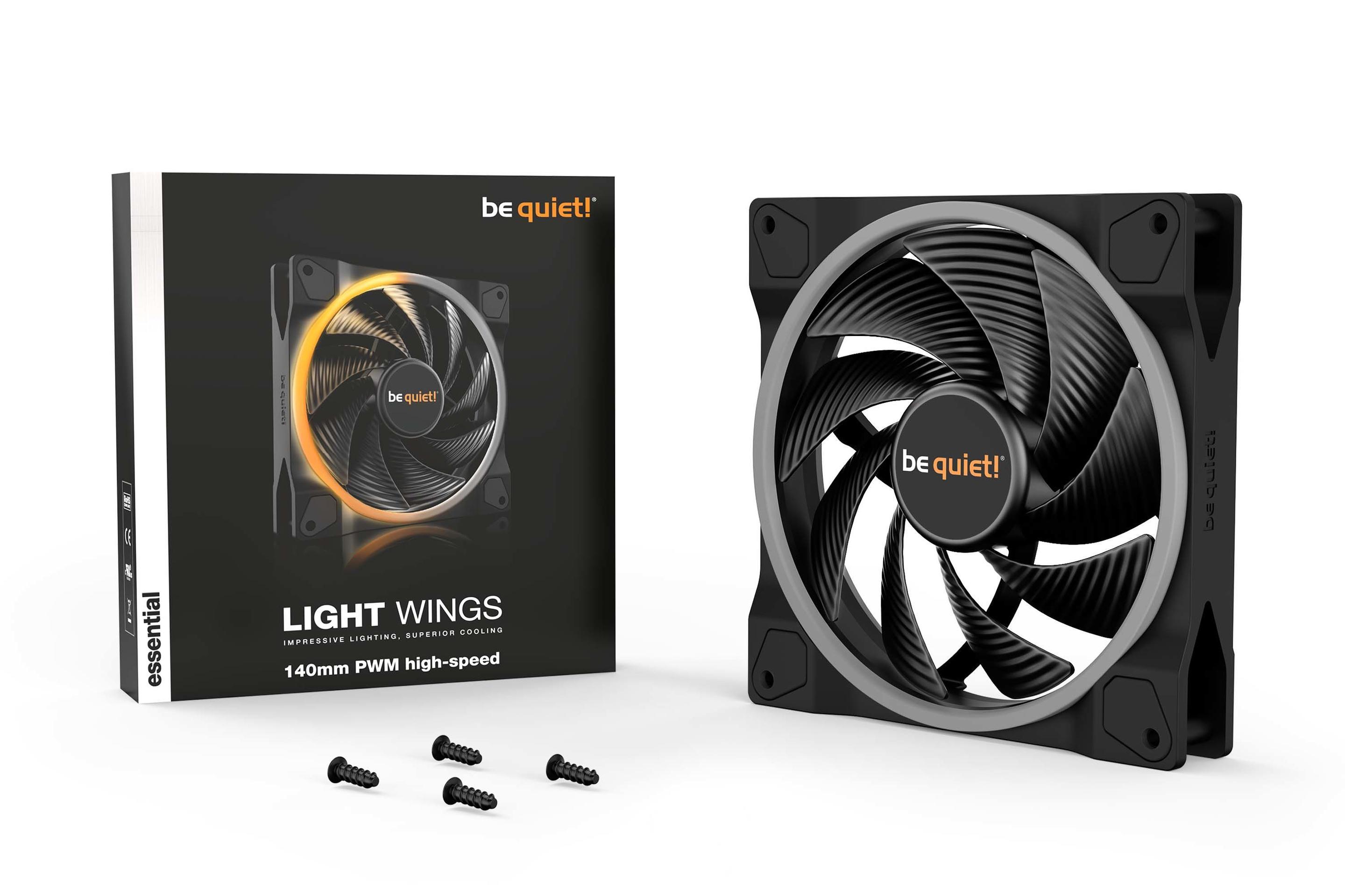 Ventoinha para Caixa PC BE QUIET! Light Wings (Não suportado - 4,68 W - Preto), miniatura 4