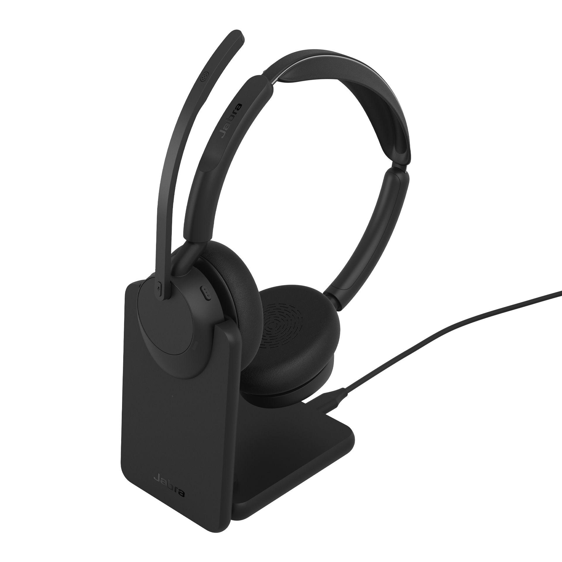 Headset JABRA Evolve3 45 Stereo Link 390a UC Stand (Binaural - Sem fios - Supra-aural - Preto), miniatura 2