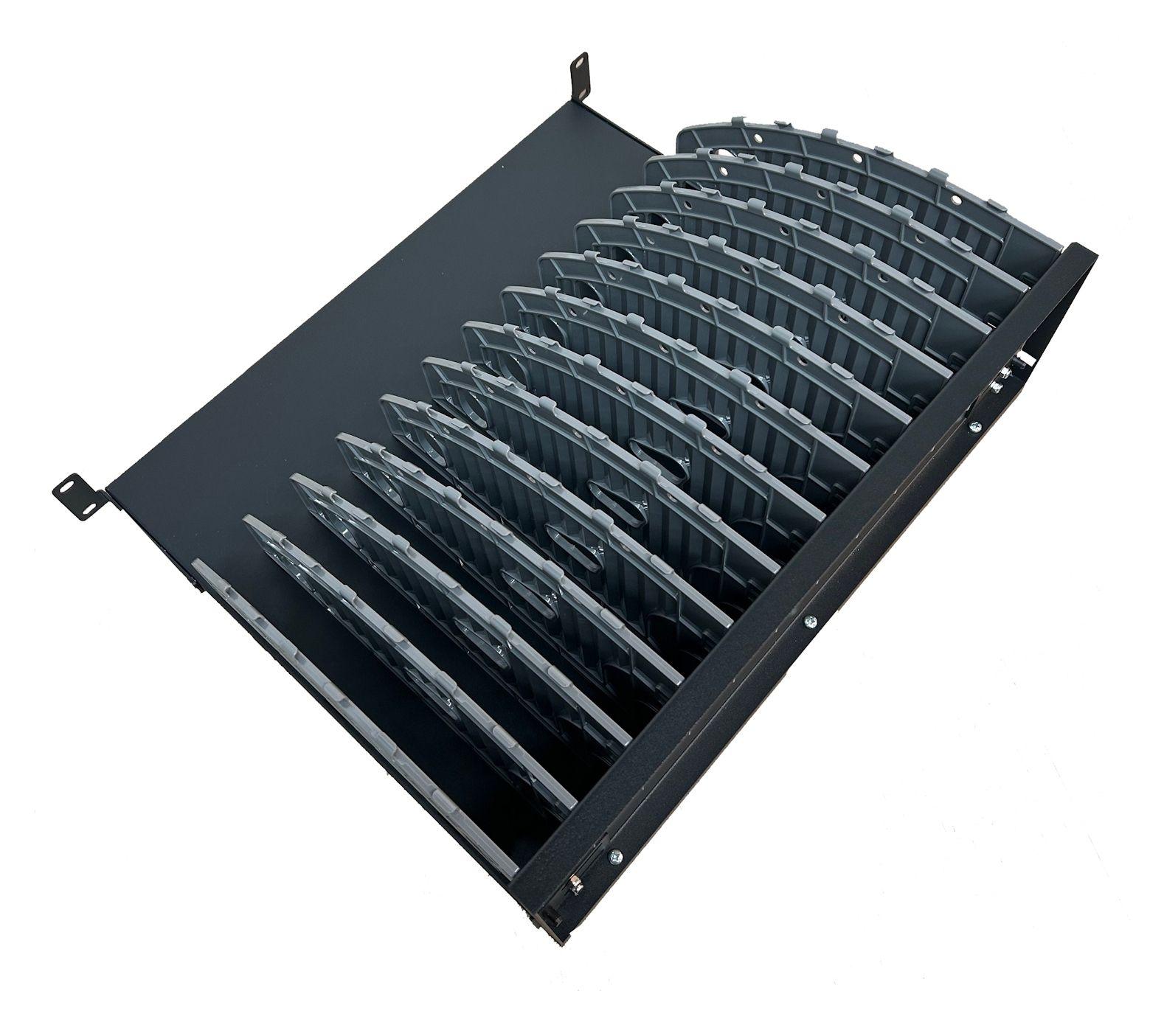 Prateleira de Carregamento para Rack EWENT EW1721 (Rack 19'' - 12 Dispositivos - Preto) — miniatura 2