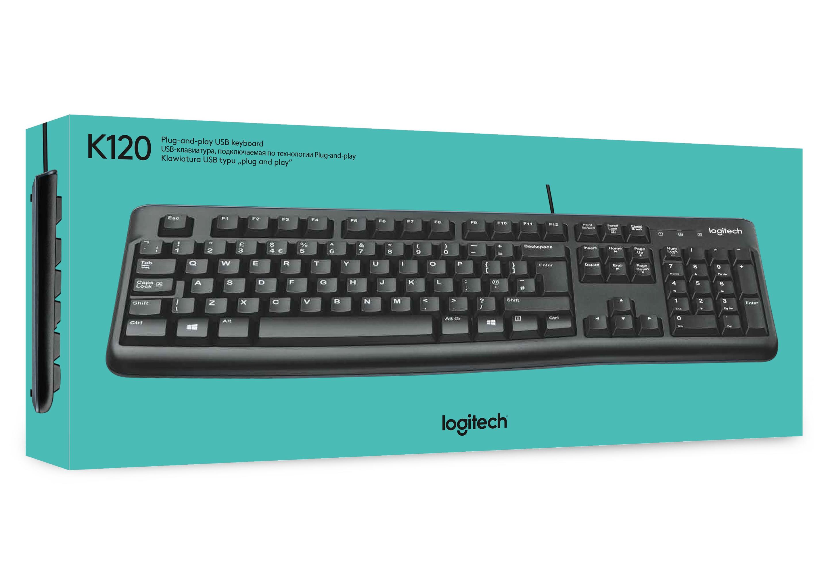 Teclado LOGITECH K120 (Holandês - Tamanho completo - USB - Preto) — miniatura 15