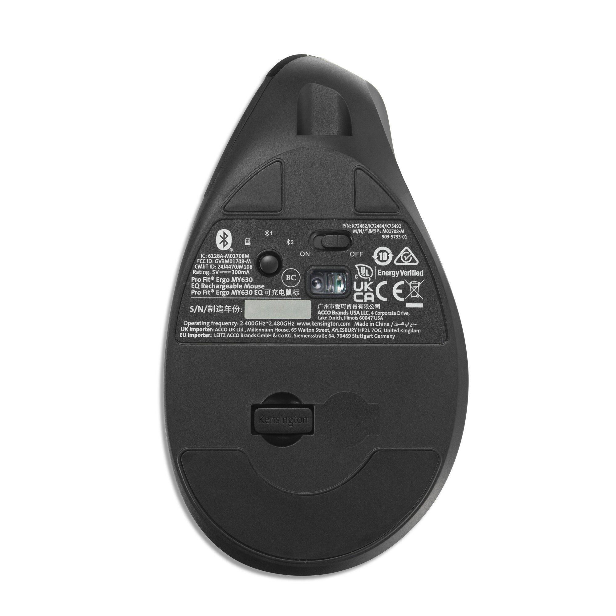 Rato KENSINGTON Pro Fit Ergo MY630 EQ (Ótico - Bluetooth - Windows, macOS, ChromeOS - Preto), miniatura 8