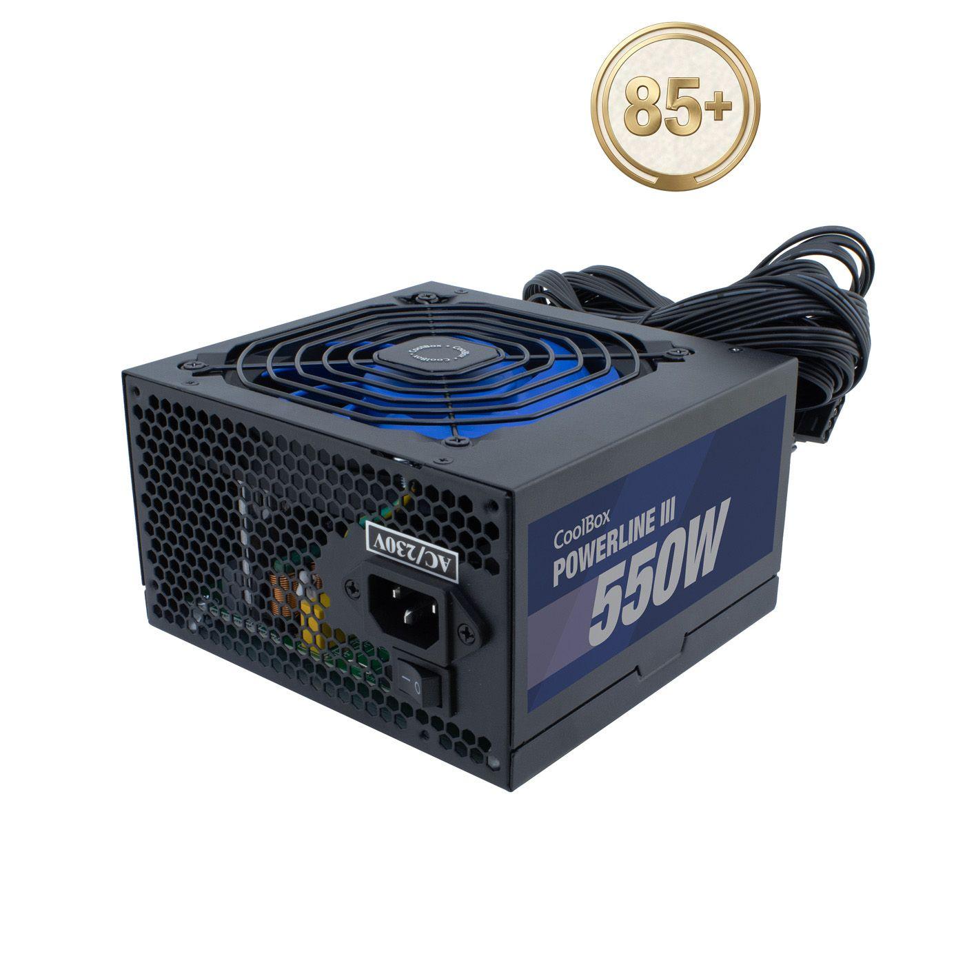 Fonte de Alimentação COOLBOX PowerLine III (ATX 12V - 550 W - Preto)