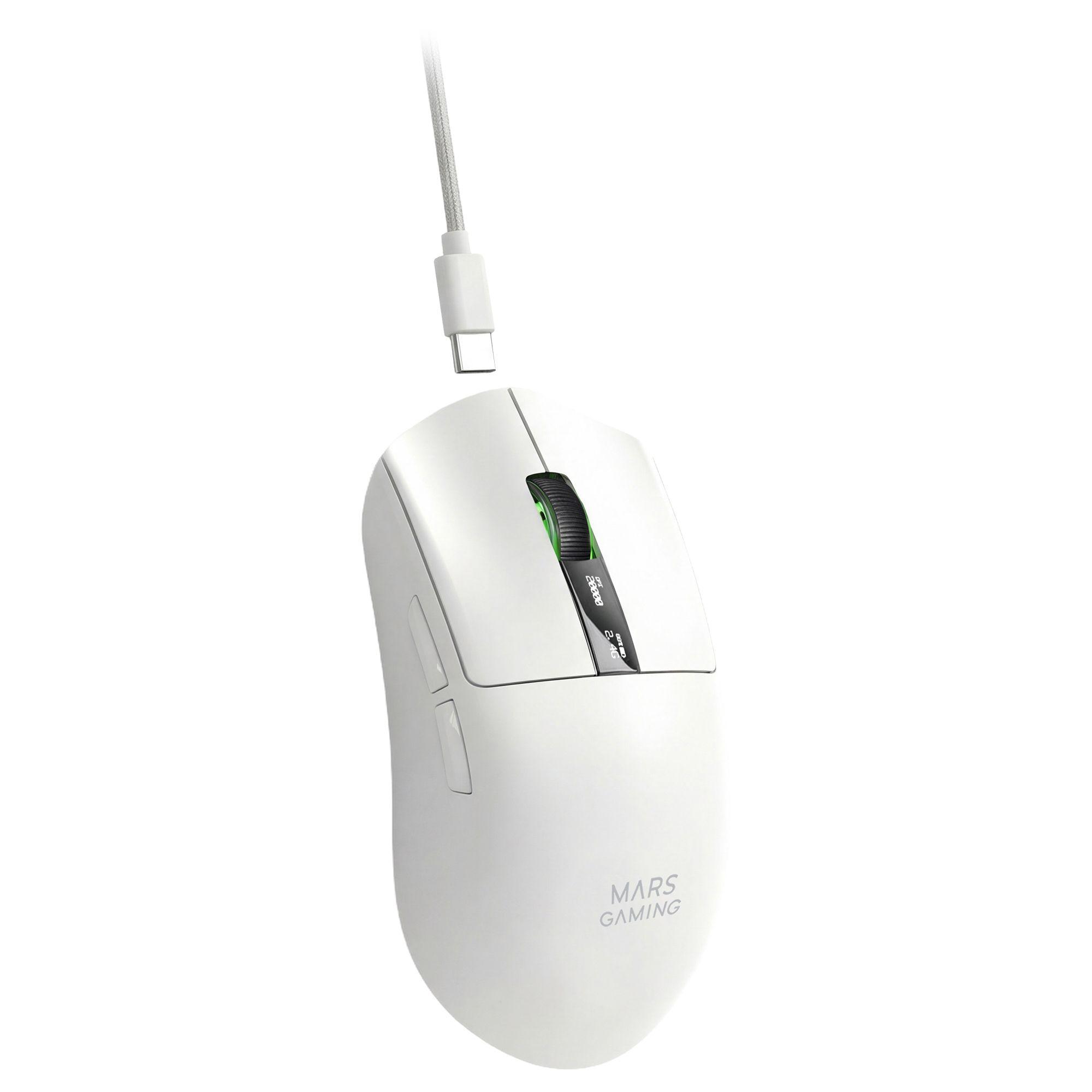 Rato Gaming Sem Fios MARS GAMING MMW-Elite (Mão direita - Branco), miniatura 7