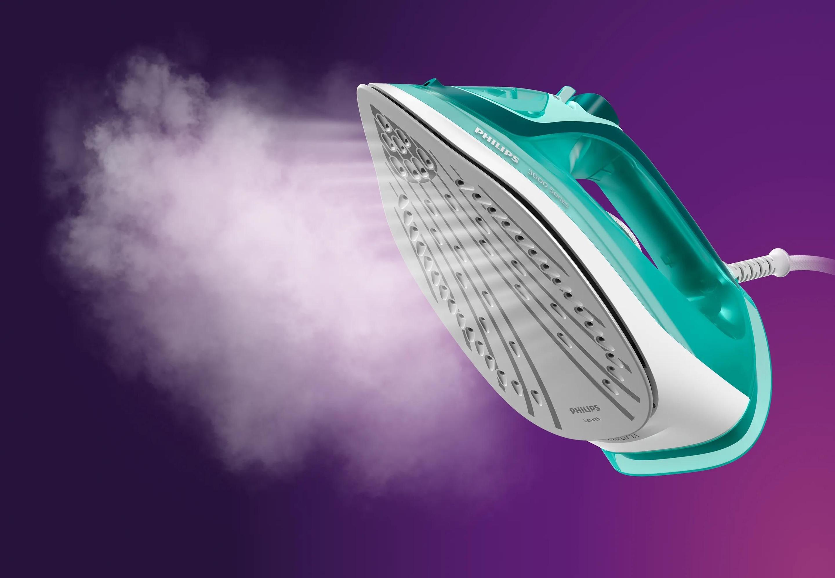 Ferro de Engomar PHILIPS DST3030/70 (2400 W - 0,3 l - Base de cerâmica - Turquesa) — miniatura 5