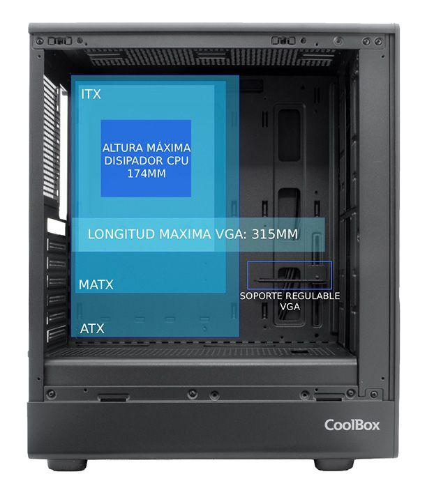 Caixa de Computador COOLBOX GA700 Darkside (315 mm - Preto) — miniatura 8