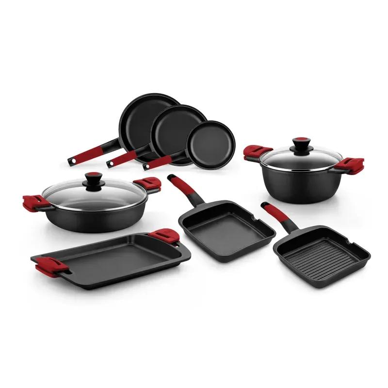 Caçarola Alta BRA Premiere A410320 (Alumínio - Preto/Vermelho), miniatura 2