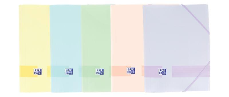 Capa de Elásticos OXFORD Live & Go A4+ (Plástico opaco - Cores pastel sortidas)