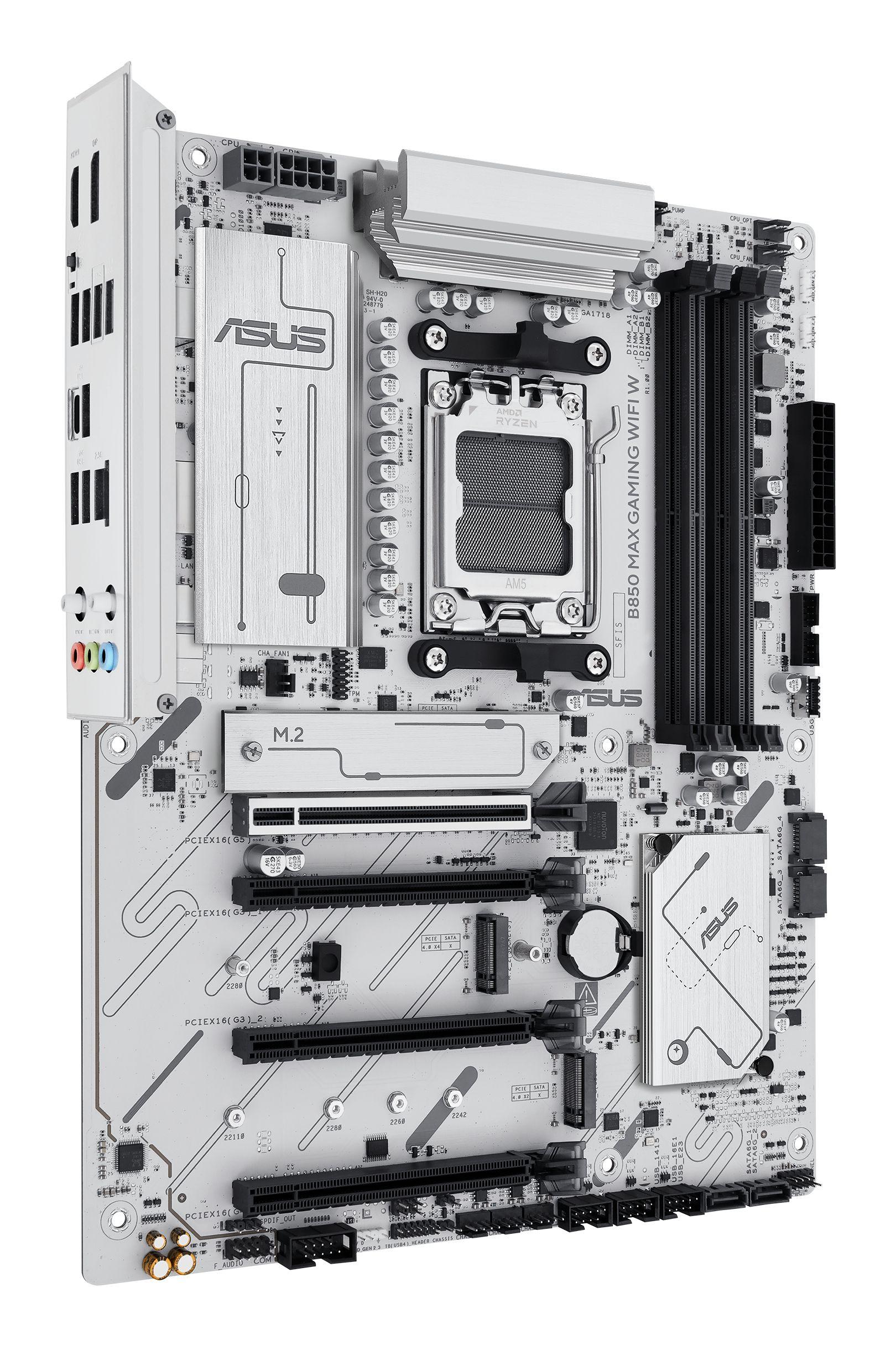 Motherboard ASUS B850 MAX GAMING WIFI W (AM5 - ATX - Duplo canal - Branco), miniatura 3