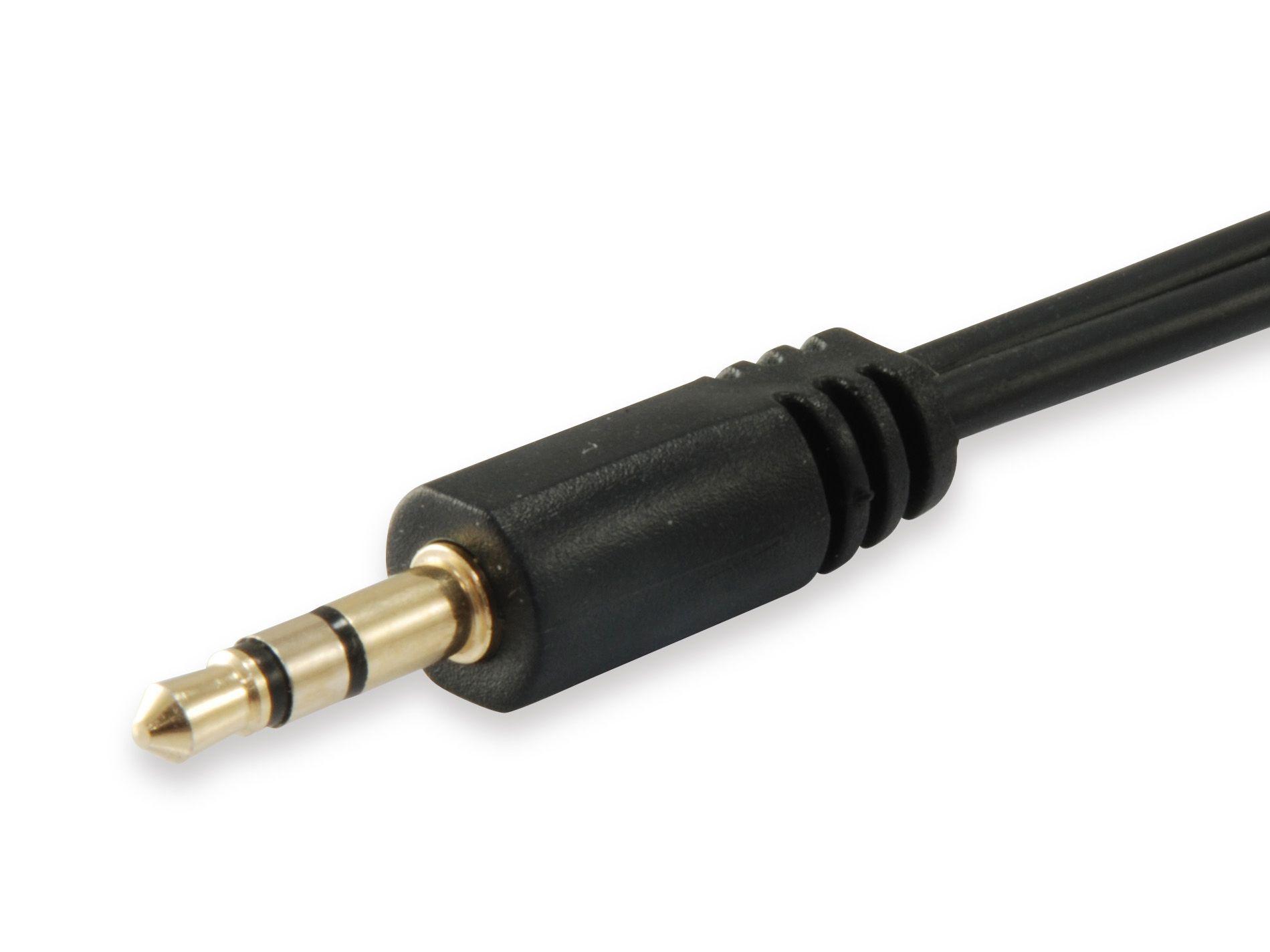 Cabo Adaptador de Áudio EQUIP 147941 (0,13 m - 3.5 mm - 2 x 3.5 mm - Preto), miniatura 2