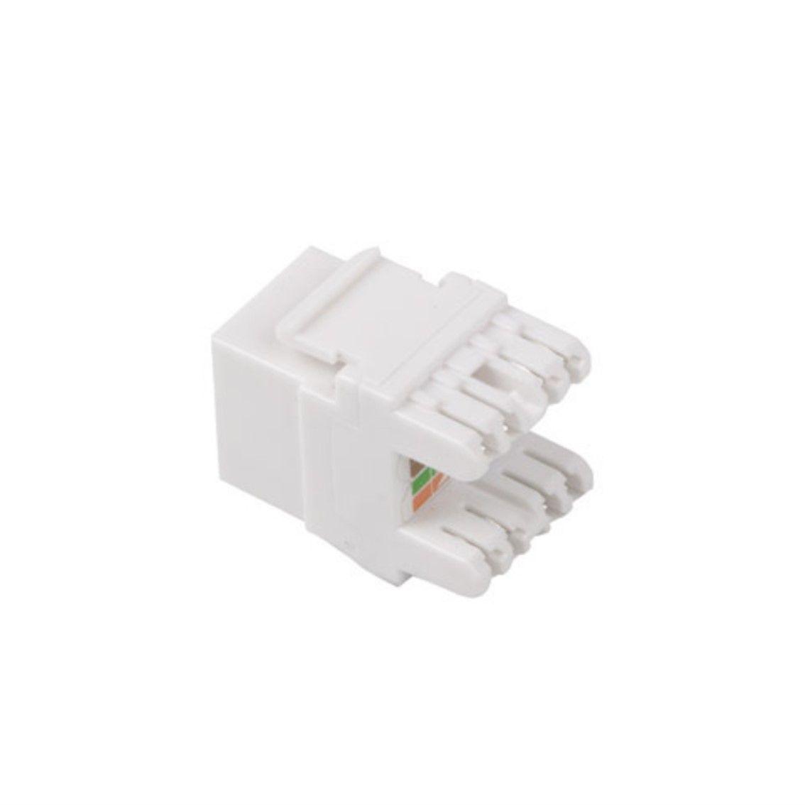 Conector Keystone RJ45 LANBERG KSUA-1000 (Fêmea - RJ-45 - Cat6a - Branco)