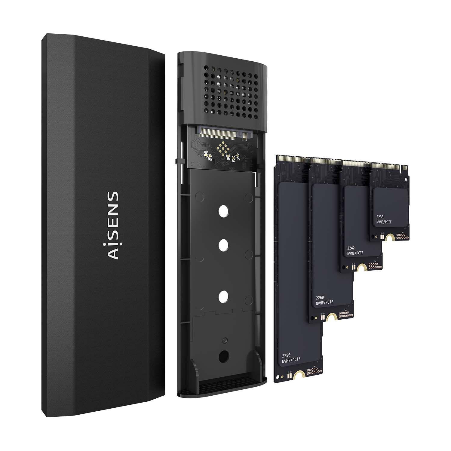 Caixa Externa AISENS ASM2-028B (2 TB - M.2 - Preto) — miniatura 3