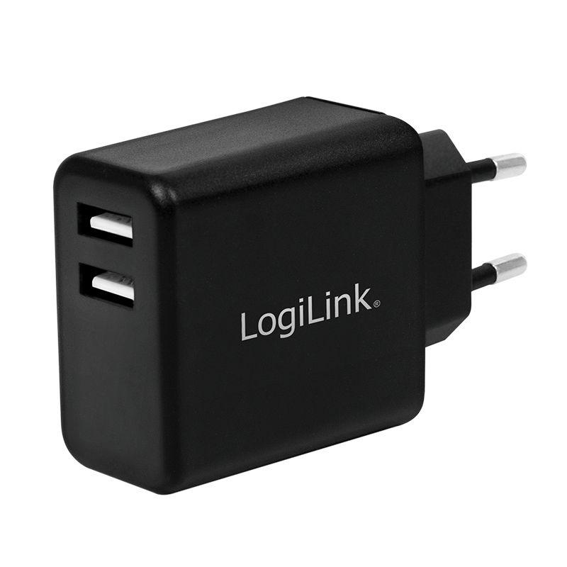 Carregador de Parede USB LOGILINK PA0210 (12 W - Preto)