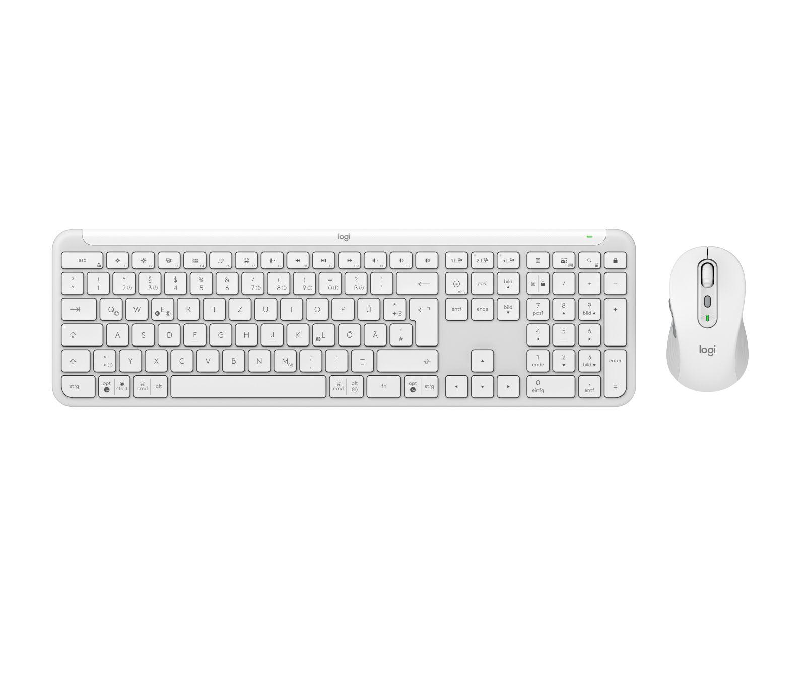 Teclado e Rato LOGITECH Signature Slim Combo MK950 (Alemão - Teclas de tesoura - Tamanho completo - Branco) — miniatura 5