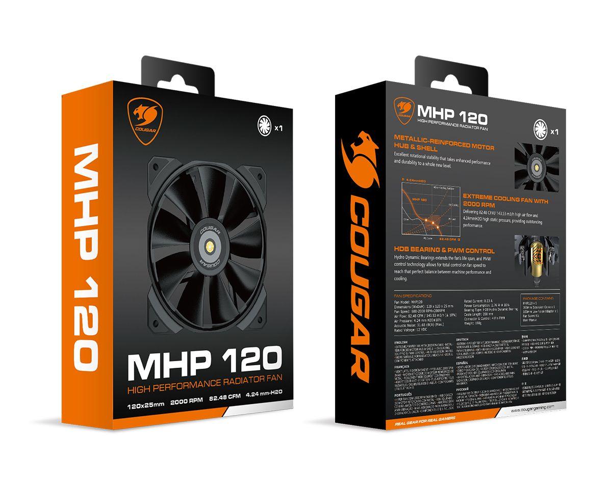 Ventoinha para Caixa de Computador COUGAR MHP 120 (2,76 W - Preto) — miniatura 5