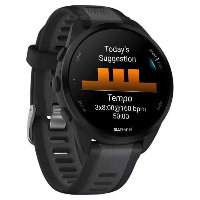 Smartwatch GARMIN Forerunner 165 Music (43 mm - AMOLED 1,2" - Preto/Cinzento) — miniatura 3