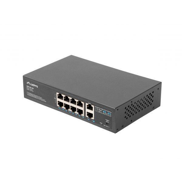 Switch LANBERG RSFE-8P-2GE-120 (10/100/1000 Mbps - 1 Gbit/s - Gigabit Ethernet - Preto), miniatura 4